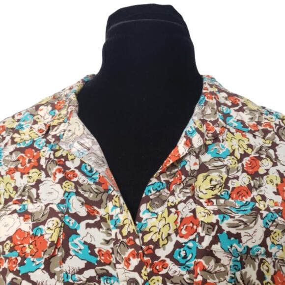 Two by Vince Camuto Floral Sleeveless Blouse M - Picture 5 of 9